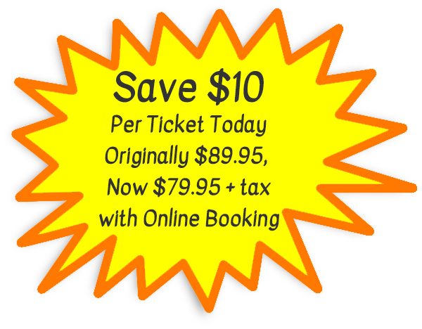 Save $20 by booking online.